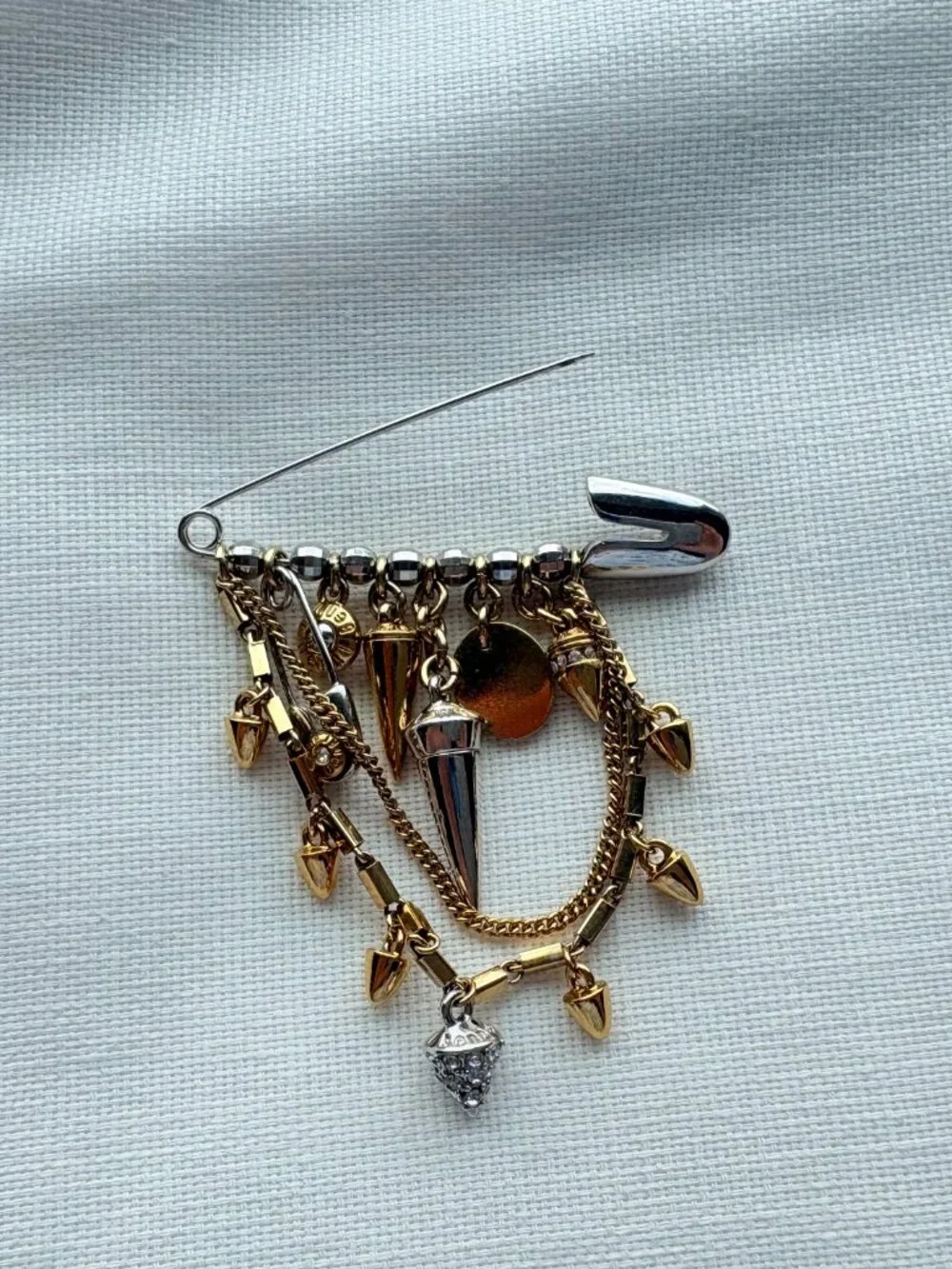 Rare Henri Bendel Safety Pin Brooch